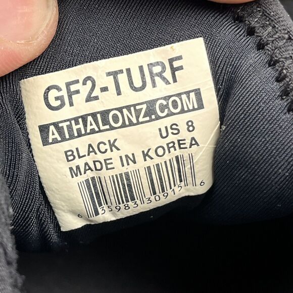 Athalonz GF2 Turf Baseball Softball Shoes Mens Size 8 Golf Black White Cleats - Picture 12 of 12